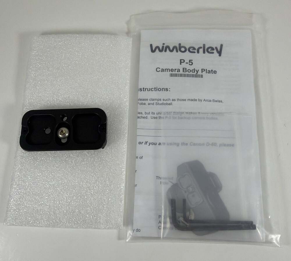 Wimberley P-5 Universal Camera Body Plate (Arca-Swiss Quick Release Plate) Black